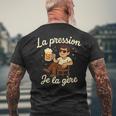 Homme Humour Bière La Pression Je La Gère Cadeau Amateurs De Bière T-shirt imprimé au dos Cadeaux pour les vieillards