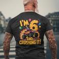 I'm 6 And Crushing It モンスタートラック 誕生日 メンズTシャツ バックプリント 高齢者への贈り物