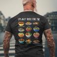 I'm Just Here For The Filipino Food トラディショナルピノイフード メンズTシャツ バックプリント 高齢者への贈り物