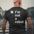 I'm Not A Robot Ai 人工知能ゲーマー メンズTシャツ バックプリント 高齢者への贈り物