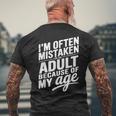 I'm Often Mistaken For An Adult Because Of My Age メンズTシャツ バックプリント 高齢者への贈り物