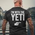 I'm With The Yeti お揃いのyetiコスチュームシャツ メンズTシャツ バックプリント 高齢者への贈り物