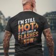 I'mtill Hot It Just Comes In Flashes Now メンズTシャツ バックプリント 高齢者への贈り物