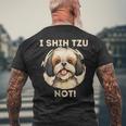 Ihih Tzu Not おもしろシーズー犬 メンズTシャツ バックプリント 高齢者への贈り物
