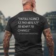 Intelligence Is The Ability To Adapt To Change メンズTシャツ バックプリント 高齢者への贈り物