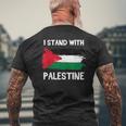 Itand With Palestine ペンダント フリーガザエルサレムモスク メンズTシャツ バックプリント 高齢者への贈り物