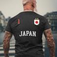 Japan チームサッカー 日本 Number 1Occer メンズTシャツ バックプリント 高齢者への贈り物