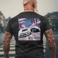 Jdm レースカーズ 東京ストリート ドリフト アニメ風 桜 メンズTシャツ バックプリント 高齢者への贈り物
