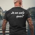 Je Neais Quoi おもしろフランス語引用句 フランス好き。 メンズTシャツ バックプリント 高齢者への贈り物