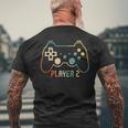 Jugador 1 Jugador 2 Pareja De Juegos A Juego Camiseta Hombre Estampado Espalda Regalos para ancianos