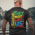 Junenth 1865 Black History Month Black Lives Matter Men Men's T-shirt Back Print Gifts for Old Men