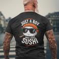 Just A Boy Who Lovesushis ushi Lover キッズ ボーイズ ティーン メンズTシャツ バックプリント 高齢者への贈り物