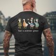 Just A Patriotic Goose American Flag Meme 4Th Of July Men's T-shirt Back Print Gifts for Old Men