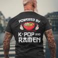 K-Pop And ラーメン 韓国 メンズTシャツ バックプリント 高齢者への贈り物