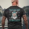 Kaffee Redet Nicht Kaffee Jammert Nicht Cat 諺 メンズTシャツ バックプリント 高齢者への贈り物