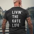 Kate の人生を生きている Kate メンズTシャツ バックプリント 高齢者への贈り物