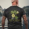 Keep On Blooming花のプリント付き メンズTシャツ バックプリント 高齢者への贈り物