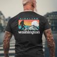 Kirkland Washington Retro 80S Bigfoot メンズTシャツ バックプリント 高齢者への贈り物