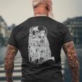 The Kiss グスタフ・クリムト クラシック アールヌーボー グラフィック Freedom メンズTシャツ バックプリント 高齢者への贈り物