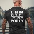 Lan Party レトロゲームtシャツ メンズTシャツ バックプリント 高齢者への贈り物
