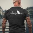 Latido Del Corazón Águila Cetrero Regalo Cetrería Regalos Camiseta Hombre Estampado Espalda Regalos para ancianos