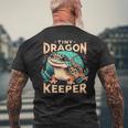 Leopard Gecko Crested Lizard Reptiles Lovers メンズTシャツ バックプリント 高齢者への贈り物