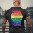 Lgbtq レインボーカラーのプライド メンズTシャツ バックプリント 高齢者への贈り物