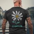 Life-Is Good Counselor ユーモア 勇気 開放性 楽しい 愛 メンズTシャツ バックプリント 高齢者への贈り物