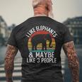 I Like Elephants And Maybe Like 3 People シャツ 象 メンズTシャツ バックプリント 高齢者への贈り物