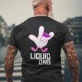 Liquid Dnb Junglist Edm ドラムとバス メンズTシャツ バックプリント 高齢者への贈り物
