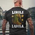 Lirili Larila 象 砂漠 面白い ミーム イタリアン ブレイン ロット メンズTシャツ バックプリント 高齢者への贈り物