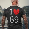 I Love 69 メンズTシャツ バックプリント 高齢者への贈り物