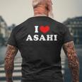 I Love Asahi 私は愛する Asahi メンズTシャツ バックプリント 高齢者への贈り物