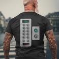 I Love Elevator ギフト かわいいエレベーターボタン メカニッククロージャー メンズTシャツ バックプリント 高齢者への贈り物