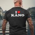 I Love Kano メンズTシャツ バックプリント 高齢者への贈り物