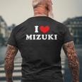 I Love Mizuki 私は愛する Mizuki メンズTシャツ バックプリント 高齢者への贈り物