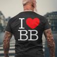 I Love ハート Bb メンズTシャツ バックプリント 高齢者への贈り物
