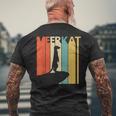 Meerkat ミーアキャット 動物 メンズTシャツ バックプリント 高齢者への贈り物