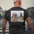 The Meeting Bonjour Monsieur Courbet ギュスターヴ・クールベ作 メンズTシャツ バックプリント 高齢者への贈り物