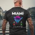 Miami Is Calling & I Must Go Illustration Graphic s メンズTシャツ バックプリント 高齢者への贈り物