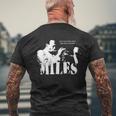 Miles Jazz Wisdom トランペットミュージシャン 1色 メンズTシャツ バックプリント 高齢者への贈り物