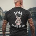 Mmaファイトチーム 面白い総合格闘技の豚 メンズTシャツ バックプリント 高齢者への贈り物