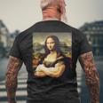 Mona Lisa Bodybuilding Mona Lisa Muscle Gym Workout メンズTシャツ バックプリント 高齢者への贈り物