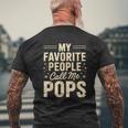My Favorite People Call Me Pops Fathers Day メンズTシャツ バックプリント 高齢者への贈り物