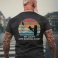 My Lucky Kite サーフィンシャツ ヴィンテージ サンセット ビーチ メンズTシャツ バックプリント 高齢者への贈り物