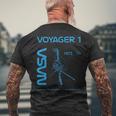 Nasaoyager 1 宇宙船は1977年9月5日に打ち上げられました メンズTシャツ バックプリント 高齢者への贈り物