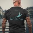 Nasdaq American Technology Index、証券取引所、金融 メンズTシャツ バックプリント 高齢者への贈り物