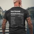 Natsumi 栄養成分表示 メンズTシャツ バックプリント 高齢者への贈り物