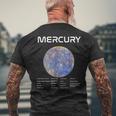 Nerdy Mercury 天文学 科学惑星 太陽系 ホワイト メンズTシャツ バックプリント 高齢者への贈り物
