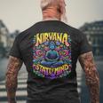 Nirvanatate Of Mind 瞑想 面白いグラフィックtシャツ メンズTシャツ バックプリント 高齢者への贈り物